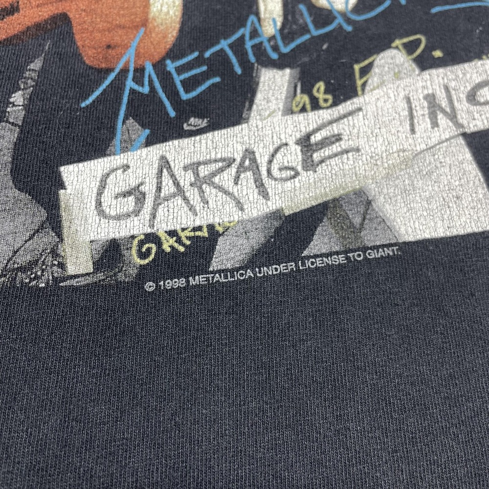 Vintage Metallica Garage Inc Shirt Mens X Large Black Double Sided Band Tee 1998 - Picture 7 of 11